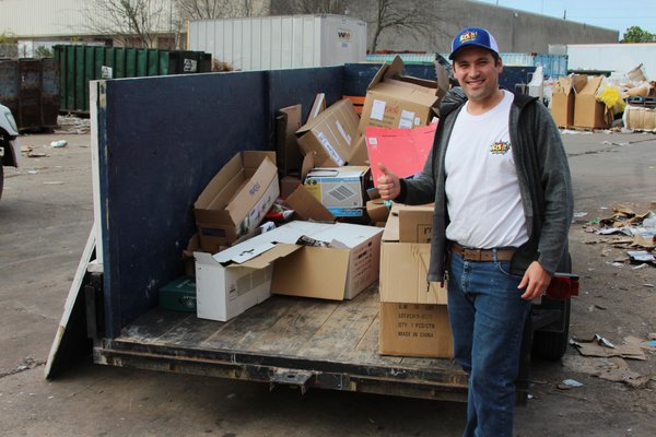 Loaded junk removal trailer